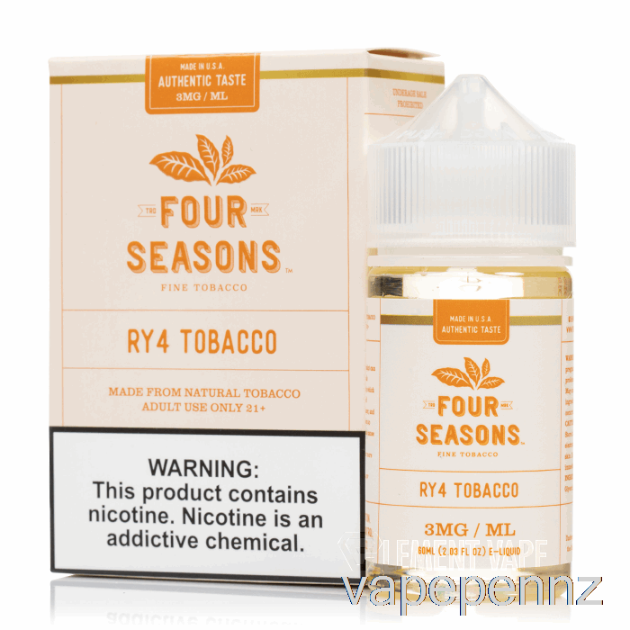 RY4 Tobacco - Four Seasons - 60mL 18mg VAPE NZ